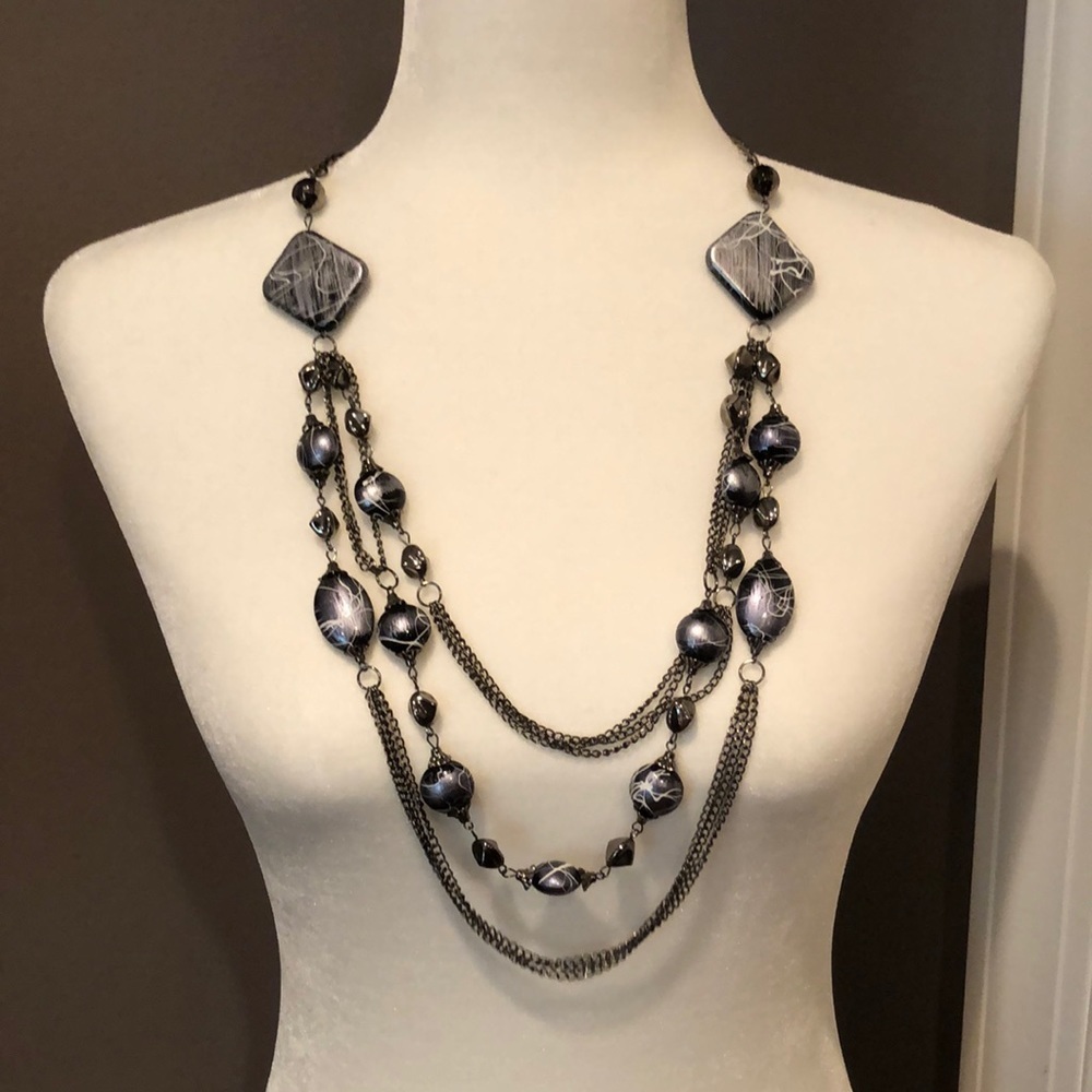 🇺🇸  5/$15 BUNDLE ONLY - NY & Co. 3-Tier Chain necklace, EUC
